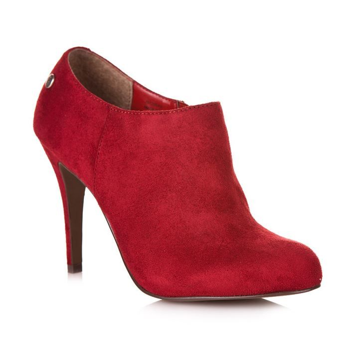 low boots rouge